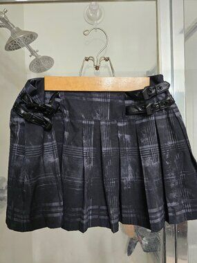 Killstar short pleated skirt